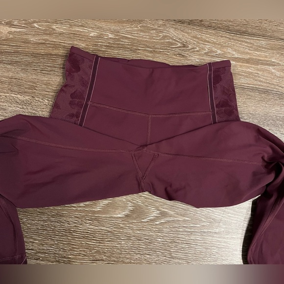 Lululemon Wunder Under Crop High-Rise 21" Scatter Floral Dark Adobe Dark Adobe 8 - Picture 8 of 9